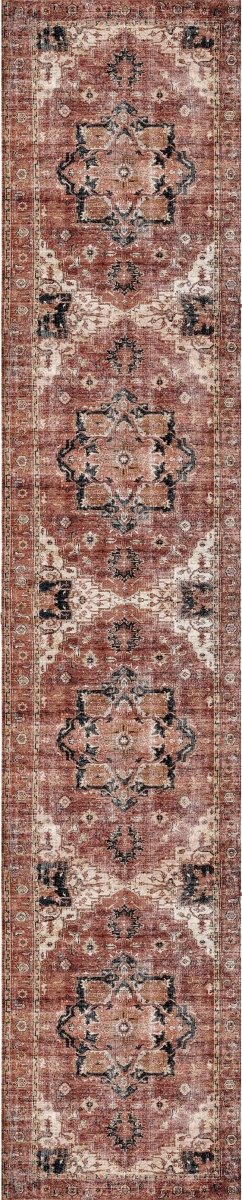 Distressed Vintage Cezanne Terracotta Area Rug