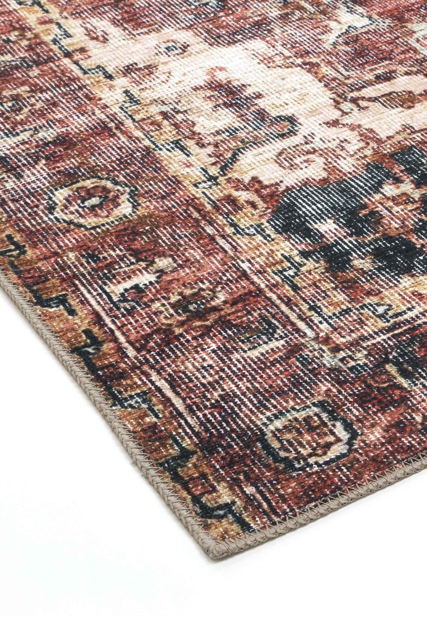 Distressed Vintage Cezanne Terracotta Area Rug