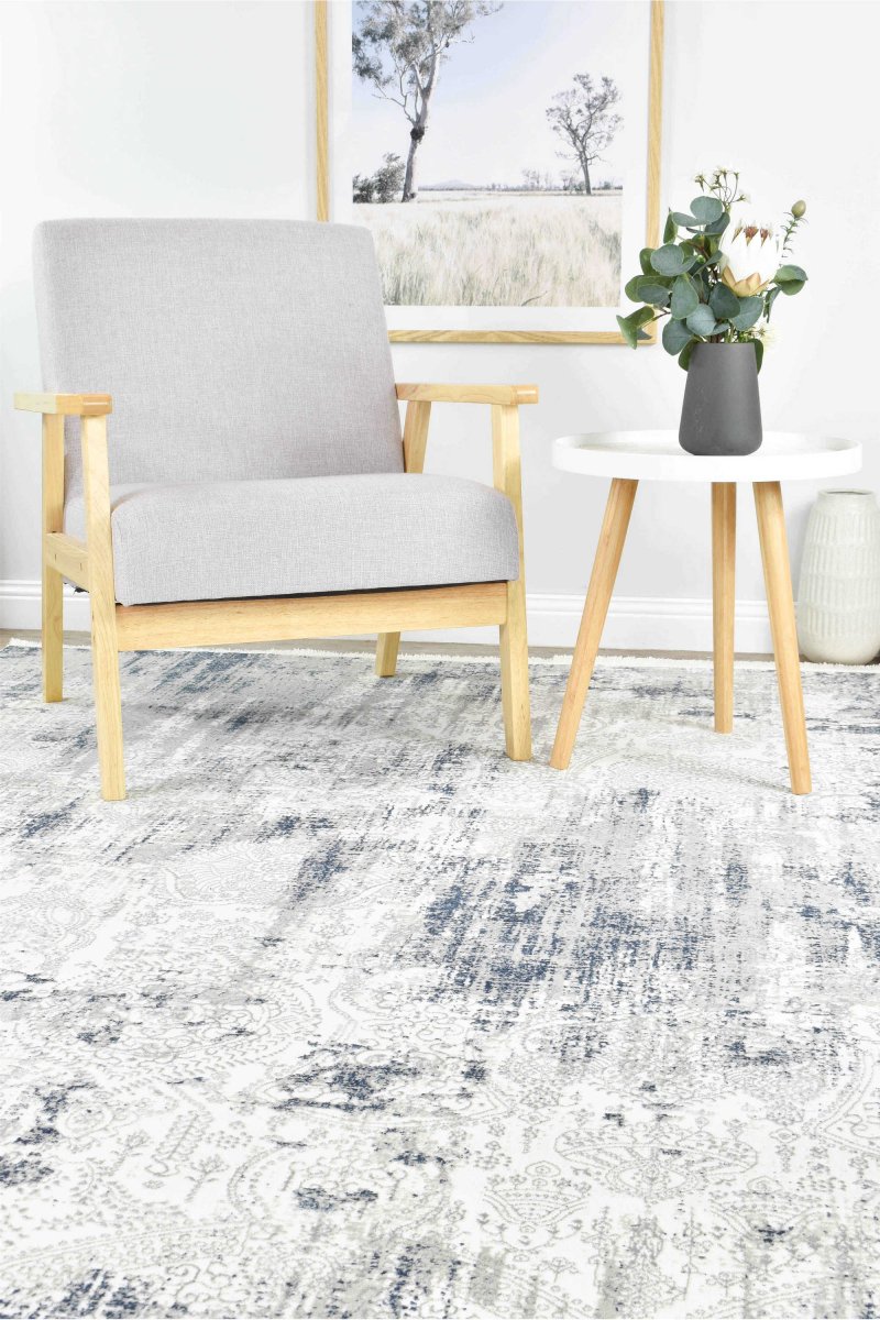 Dora White Belle Modern Rug