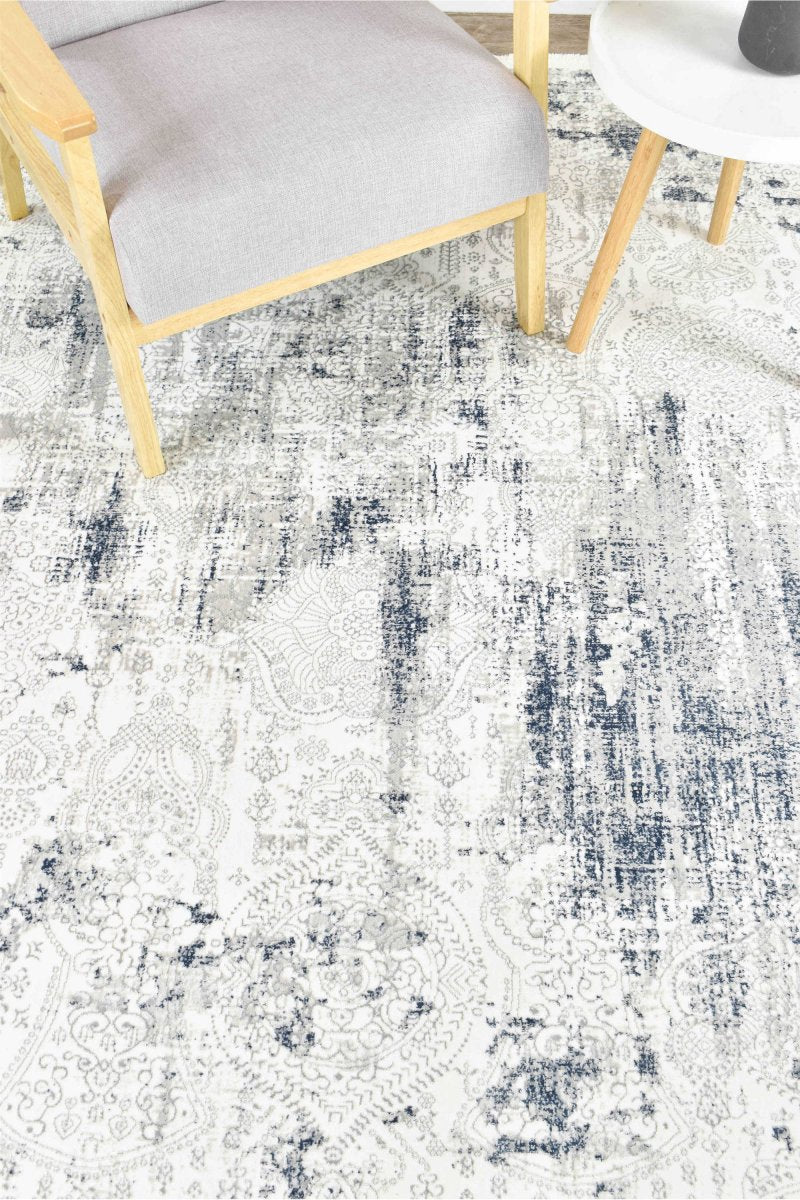 Dora White Belle Modern Rug