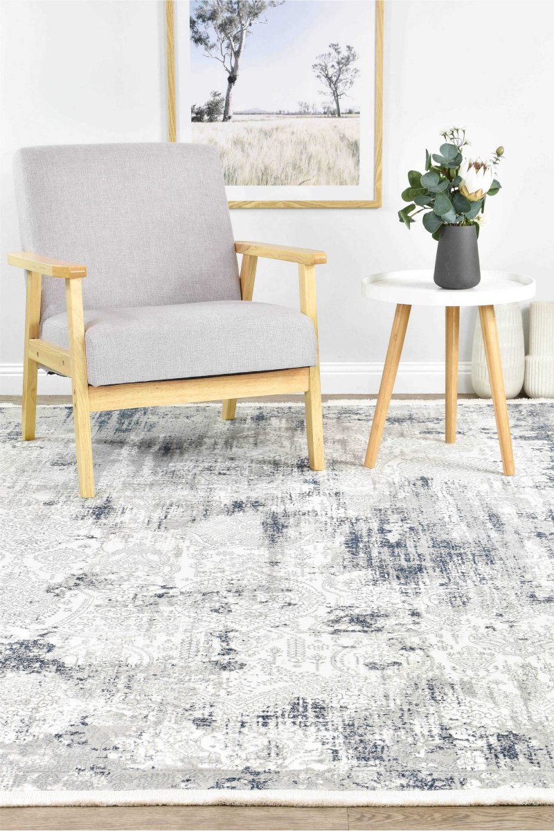 Dora White Belle Modern Rug