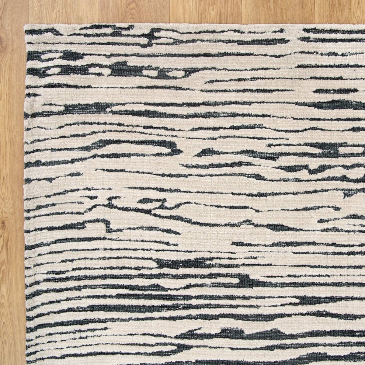 Ember Dune Ivory Black Rug Area Rug | Ruggy