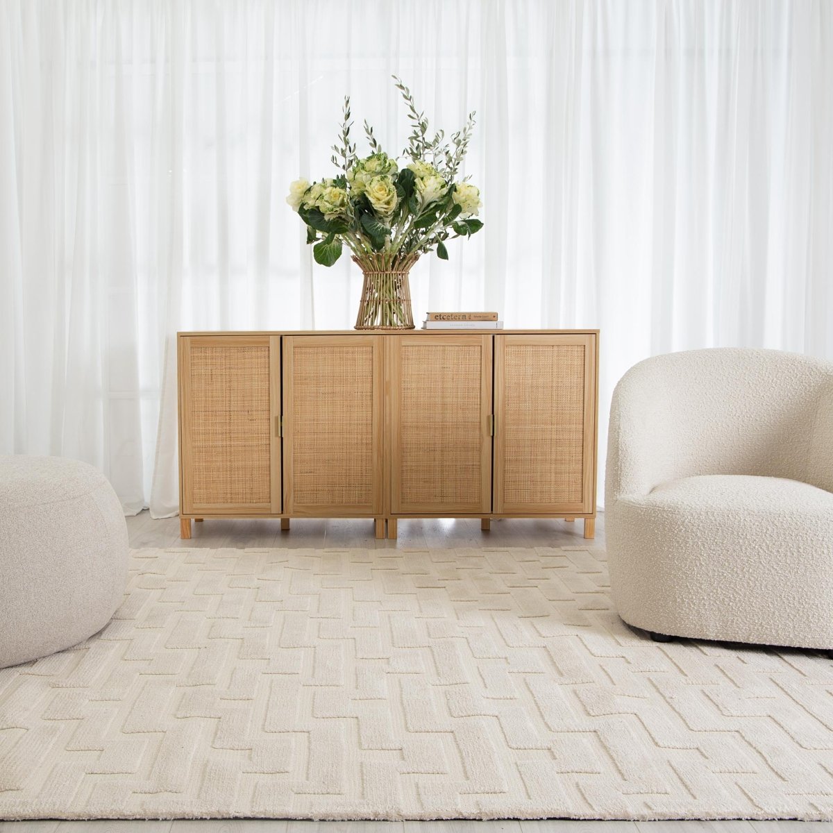 Ember Pyra Ivory Rug Area Rug | Ruggy