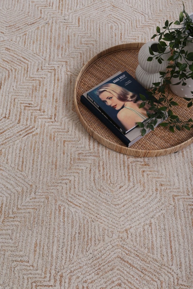 Enchant Aquila Beige Rug Wool Rug Area Rug | Ruggy