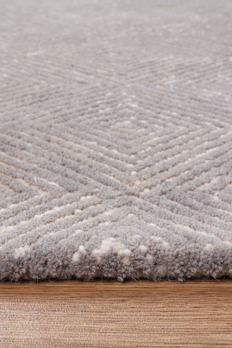 Enchant Diamond Ash Wool Rug Area Rug | Ruggy