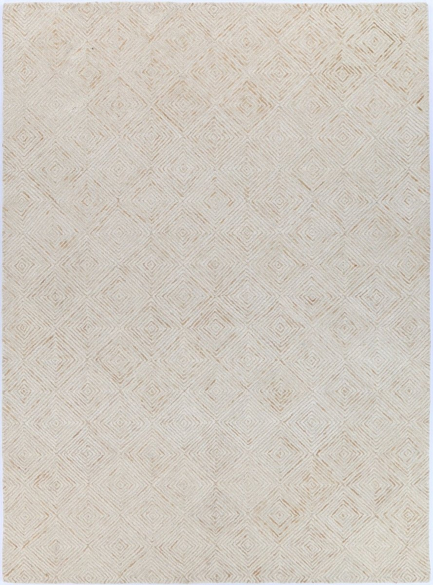 Enchant Diamond Beige Wool Rug Area Rug | Ruggy