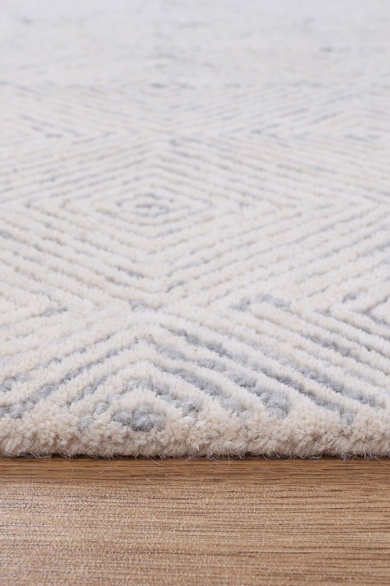 Enchant Diamond Grey Wool Rug Area Rug | Ruggy