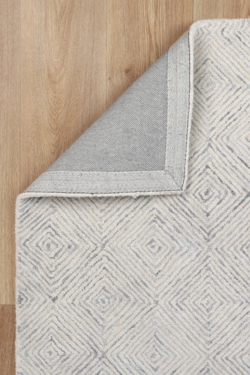 Enchant Diamond Grey Wool Rug Area Rug | Ruggy