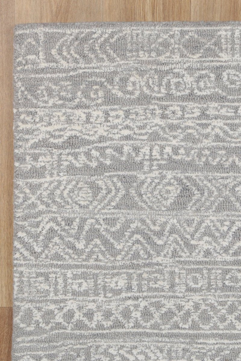 Enchant Inca ASH Wool Rug Area Rug | Ruggy