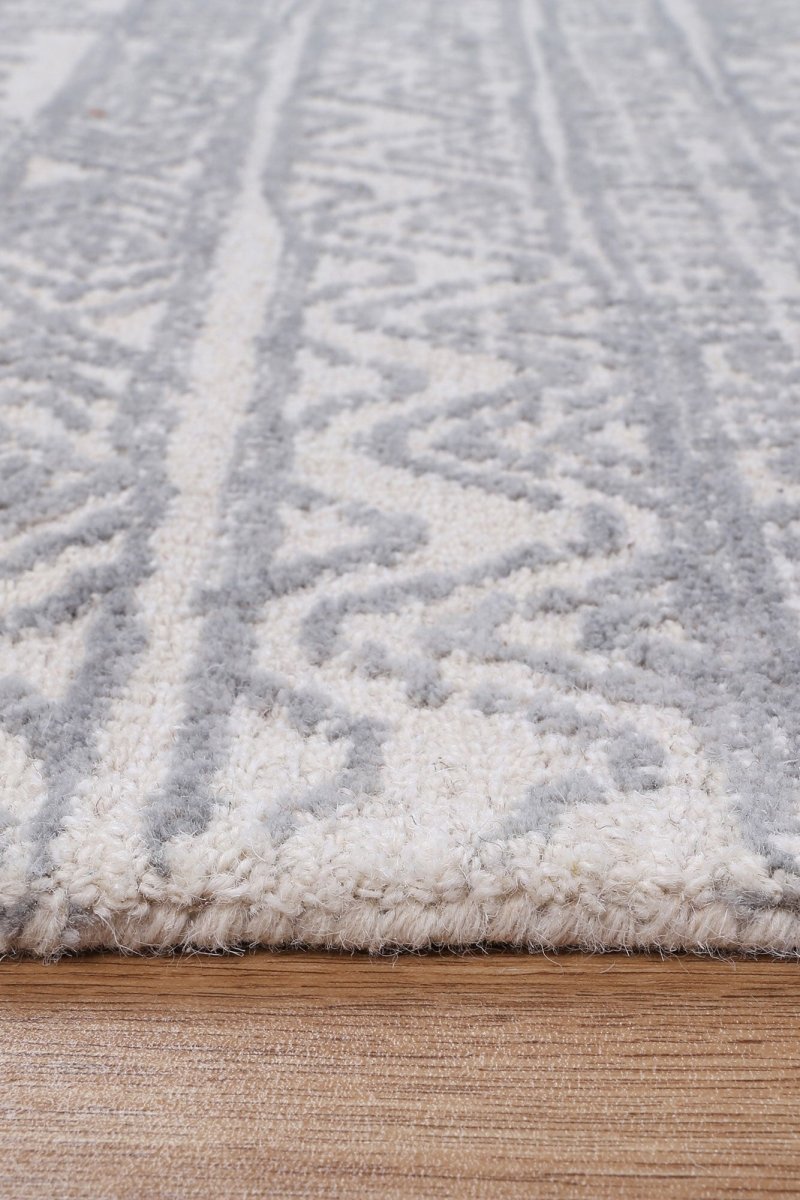 Enchant Inca Grey Wool Rug Area Rug | Ruggy