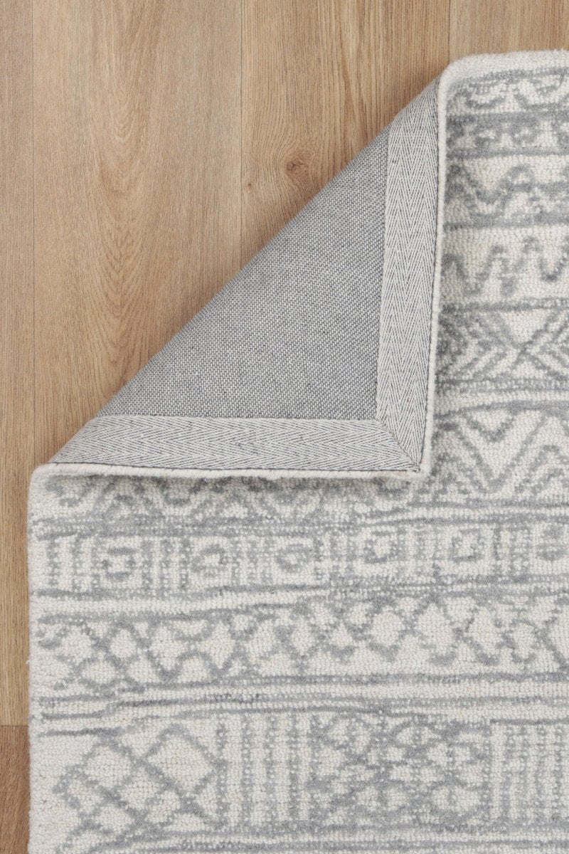 Enchant Inca Grey Wool Rug Area Rug | Ruggy