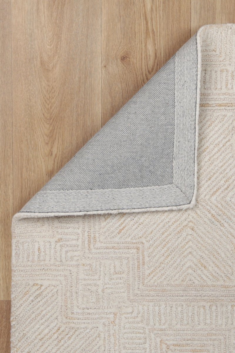 Enchant Labyrinth Beige Wool Rug Area Rug | Ruggy