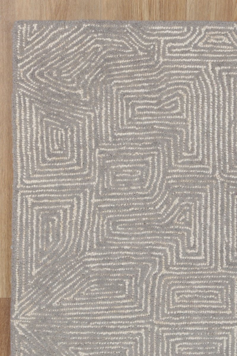 Enchant Maze Ash Tribal Rug Area Rug | Ruggy