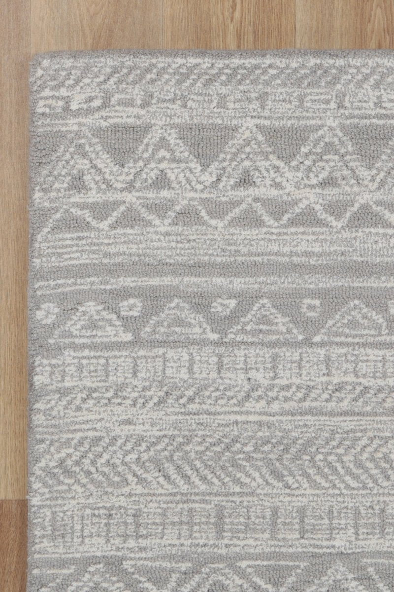 Enchant Zulu Ash Tribal Rug Area Rug | Ruggy