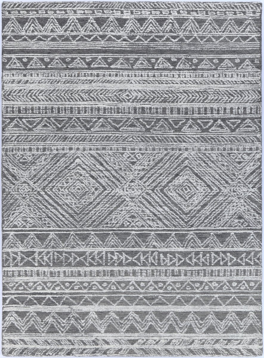 Enchant Zulu Charcoal Tribal Rug Area Rug | Ruggy