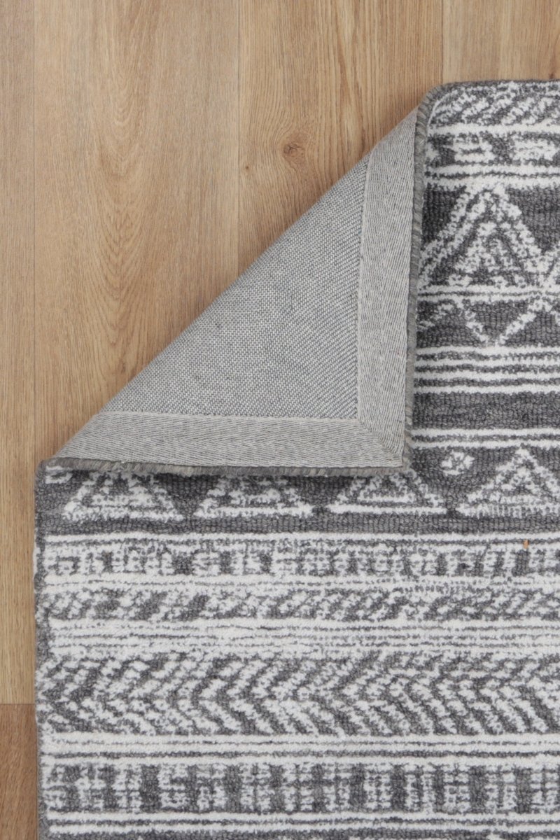 Enchant Zulu Charcoal Tribal Rug Area Rug | Ruggy