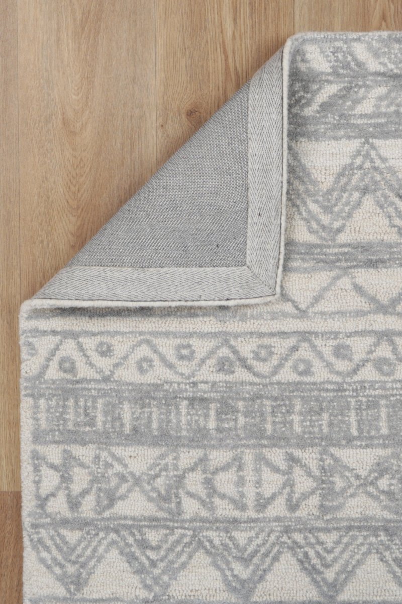 Enchant Zulu Grey Tribal Rug Area Rug | Ruggy