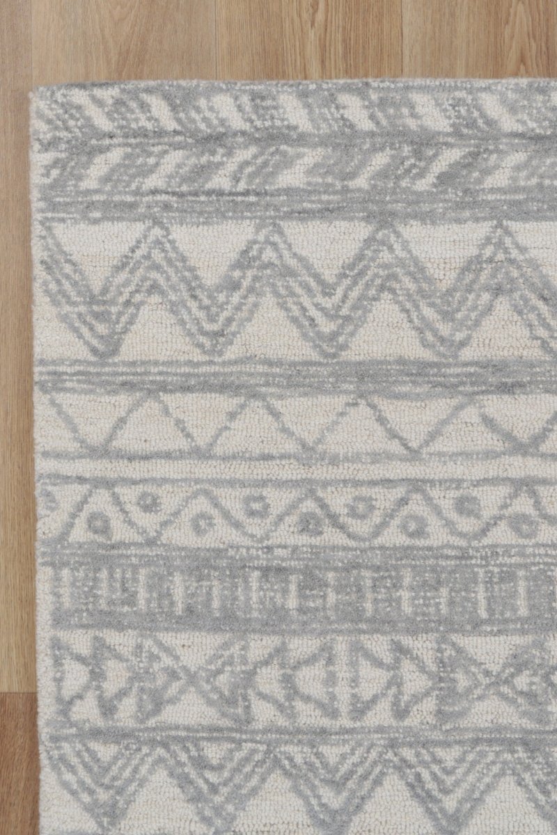 Enchant Zulu Grey Tribal Rug Area Rug | Ruggy