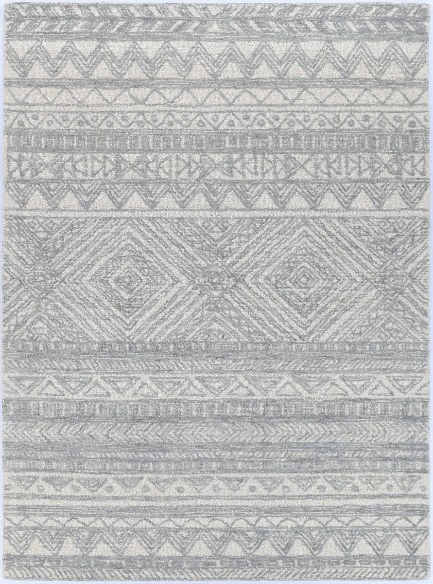 Enchant Zulu Grey Tribal Rug Area Rug | Ruggy