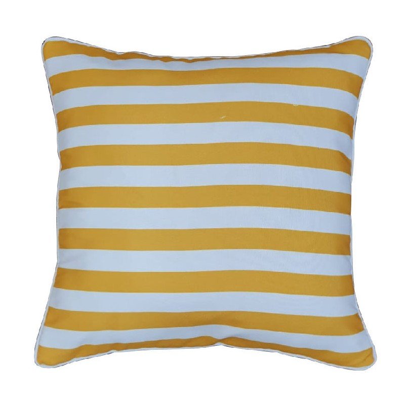 Enigma Stripe Lemon Cushion 50x50cm CUSHIONS | Ruggy