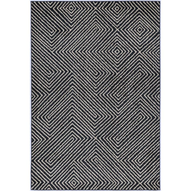 Esker Maze Black Rug