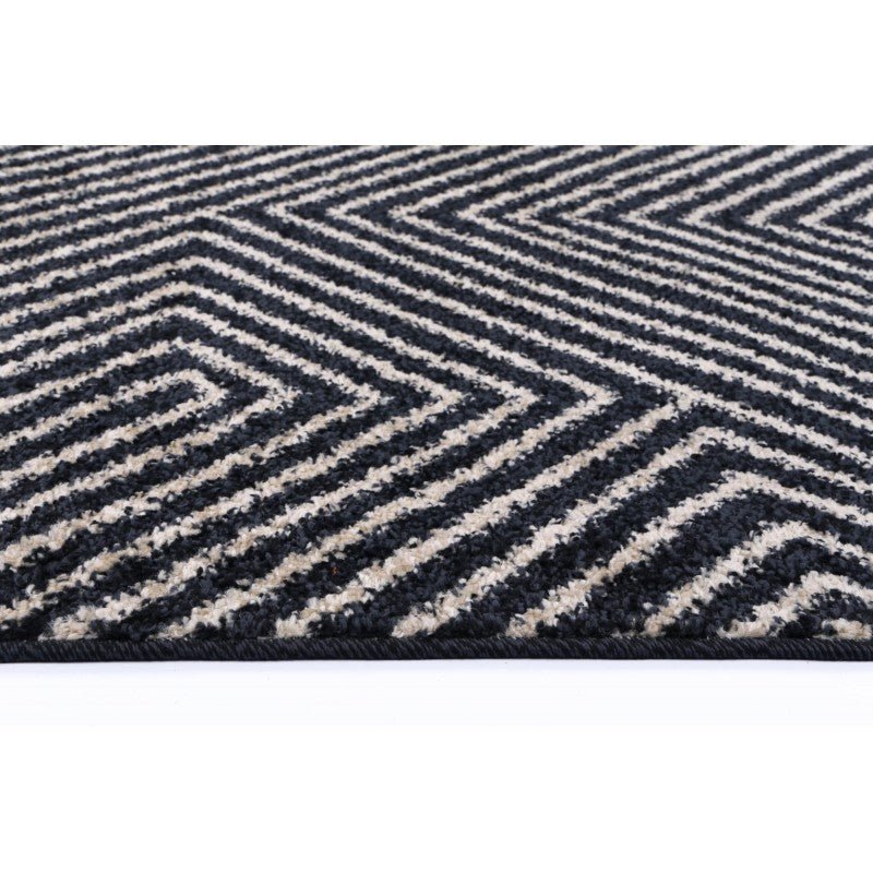 Esker Maze Black Rug