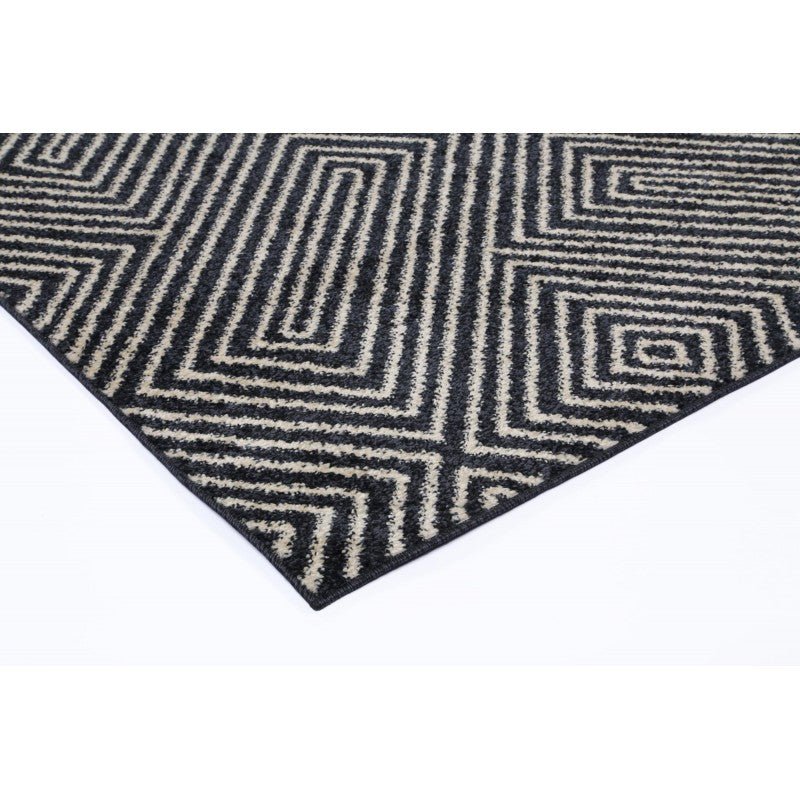 Esker Maze Black Rug