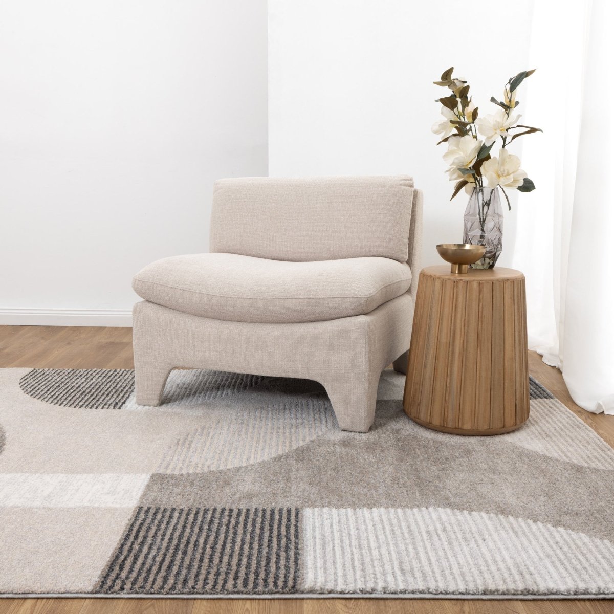 Fjord Grey Beige Arches Rug