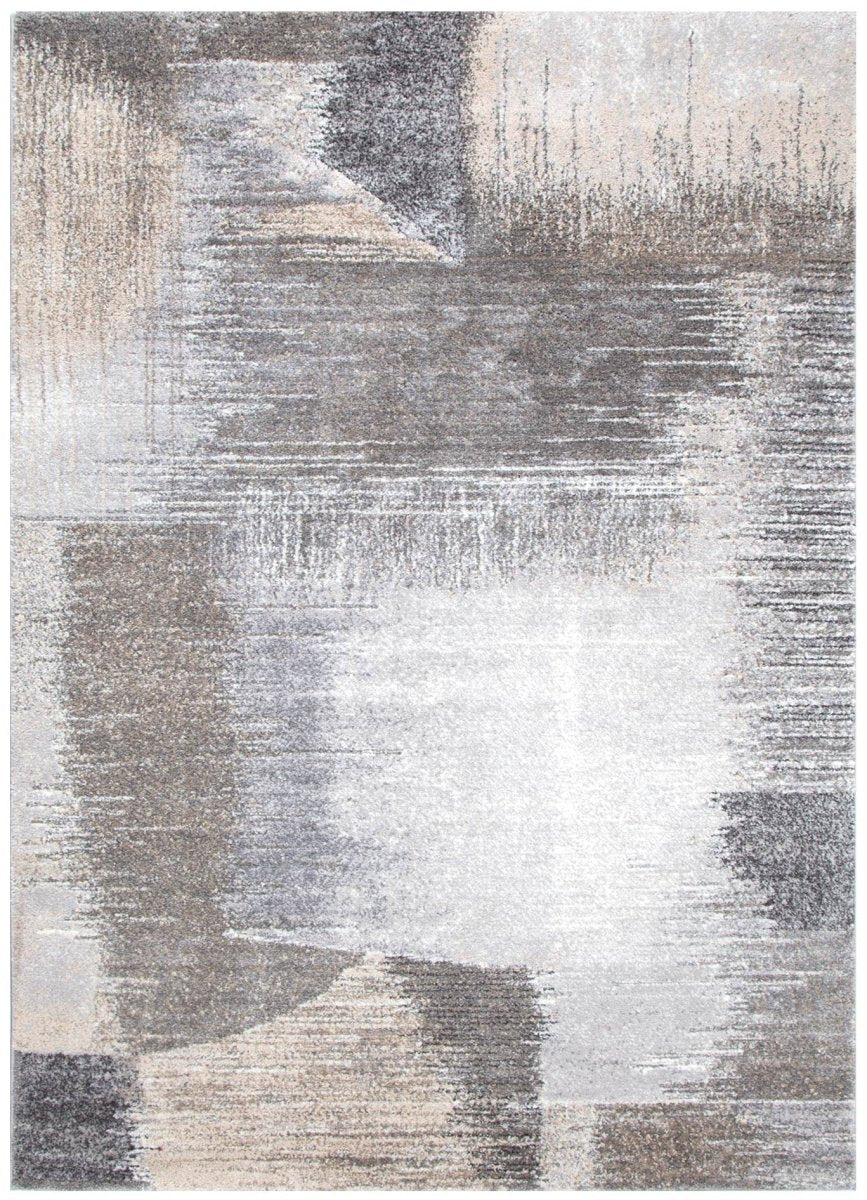 Fjord Grey Beige Faded Abstract Rug