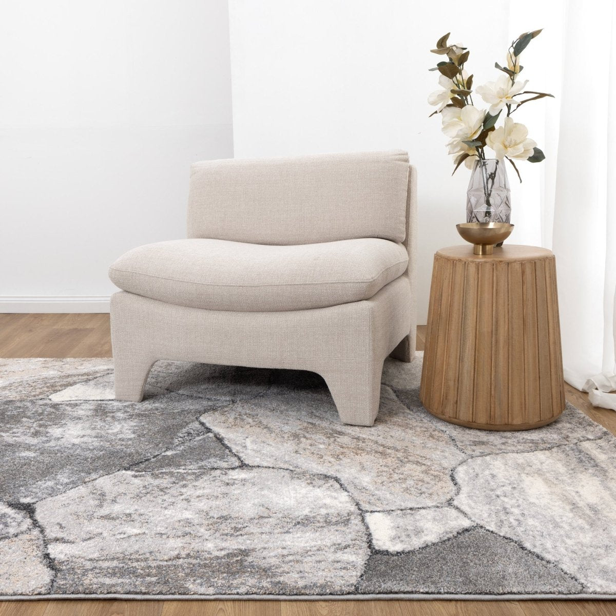 Fjord Grey Beige Sandstone Rug