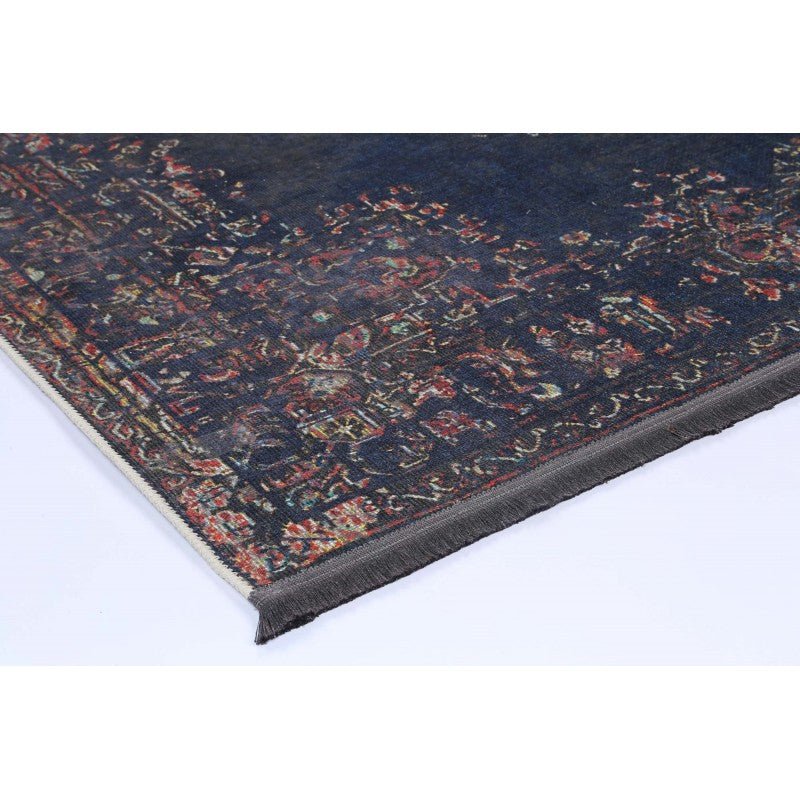 Flair Diamond Navy Traditional Rug Area Rug | Ruggy