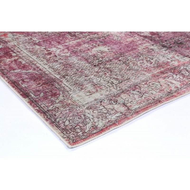 Flair Pink Medallion Traditional Rug Area Rug | Ruggy