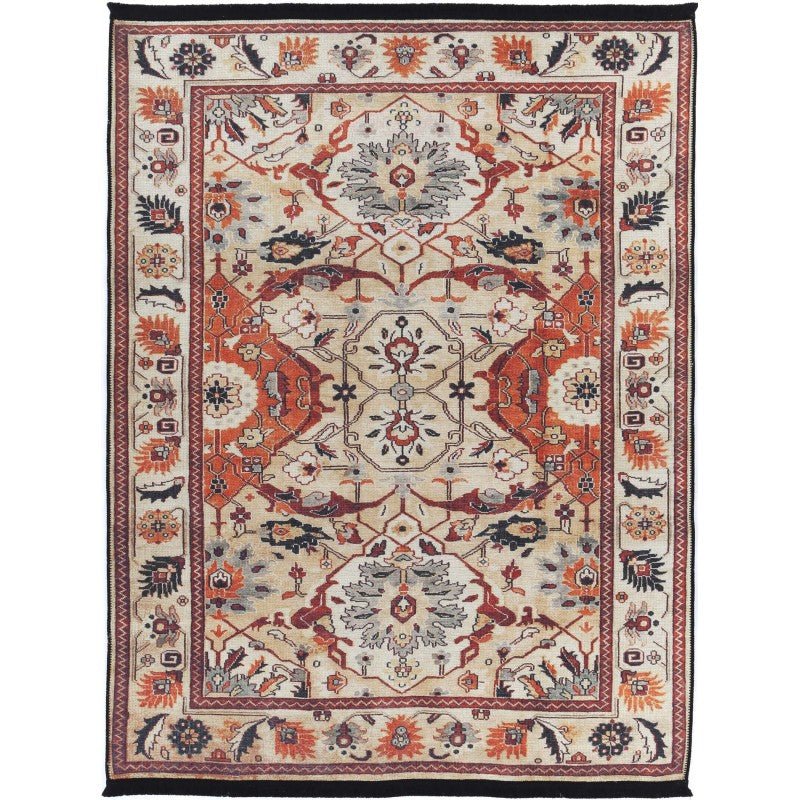 Flair Village Rust Traditional Rug Area Rug | Ruggy