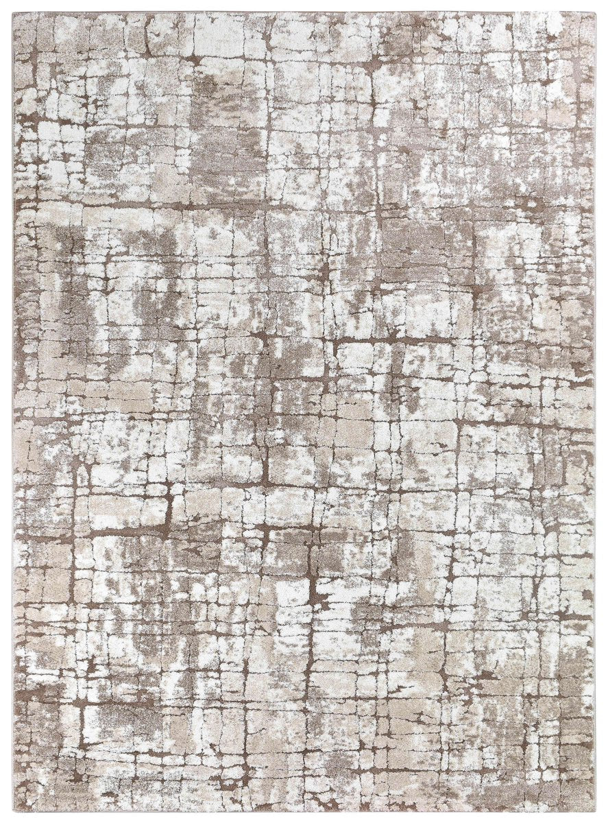 Fraser Brown White Modern Rug