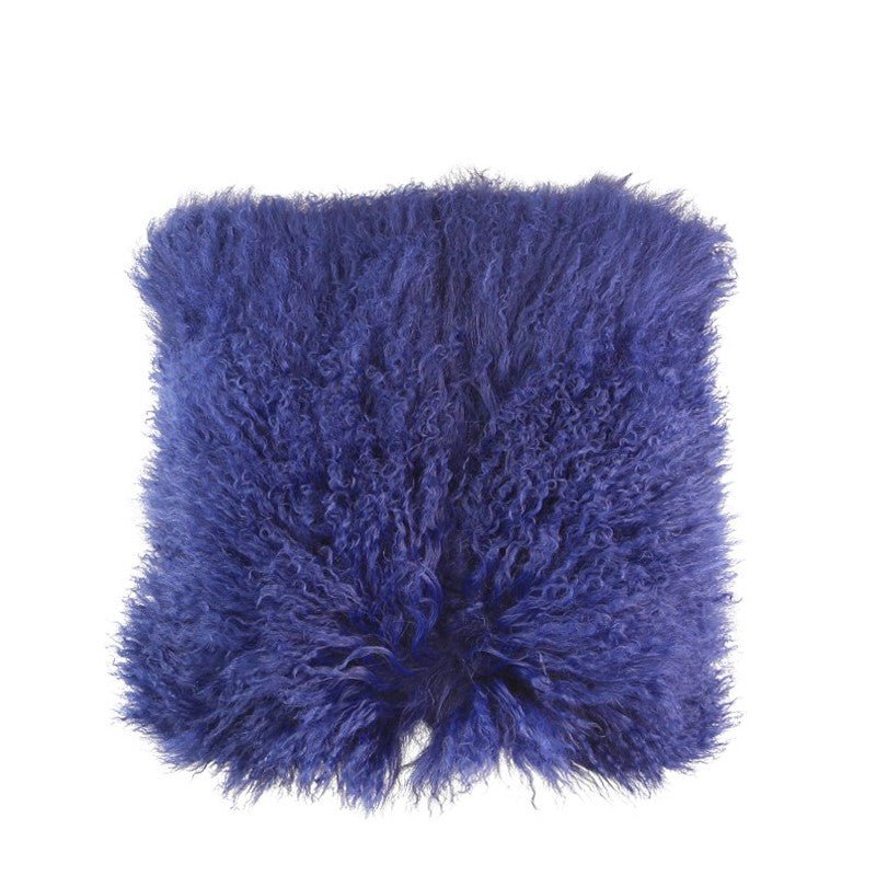 Fur Lambswool Navy Cushion 40x40cm CUSHIONS > Fur | Ruggy