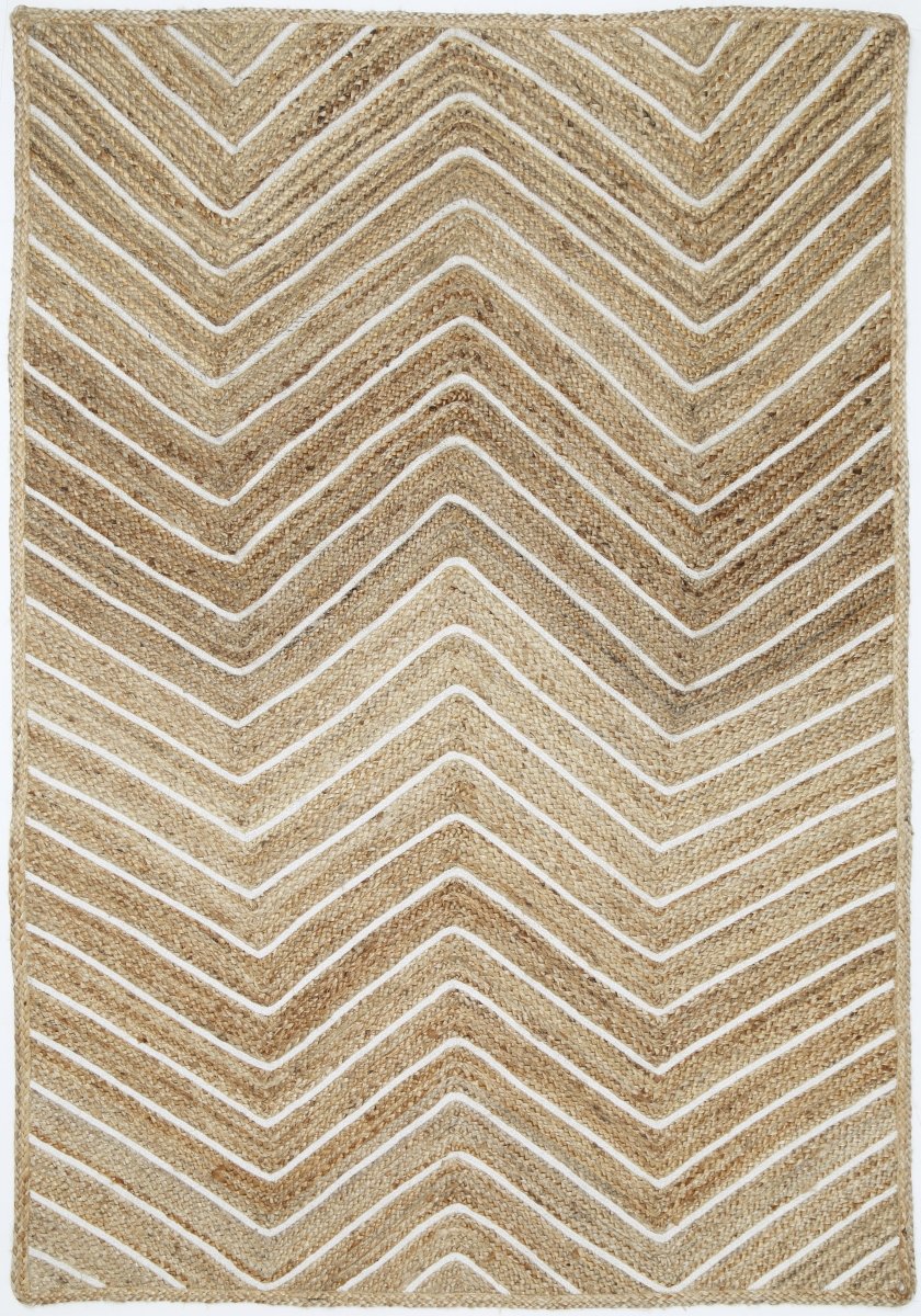 Glamour Beige Natural Chevron Rug