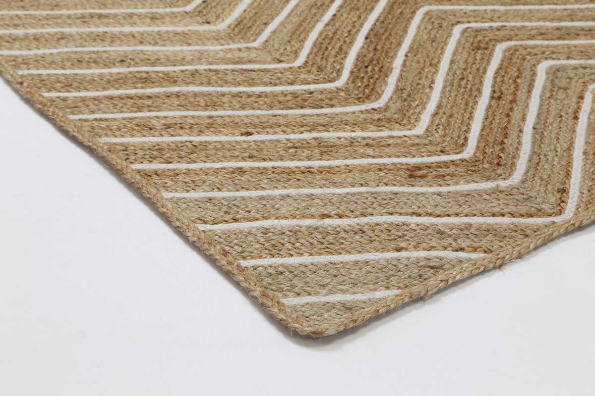 Glamour Beige Natural Chevron Rug