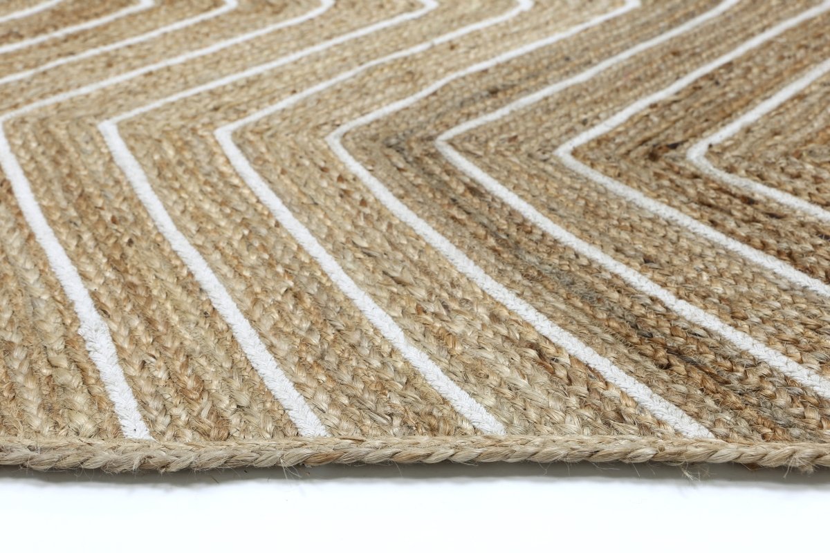 Glamour Beige Natural Chevron Rug