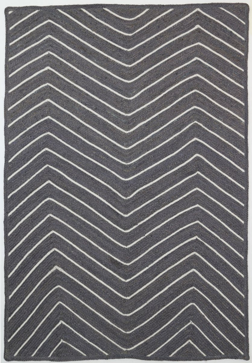 Glamour Grey Chevron Rug