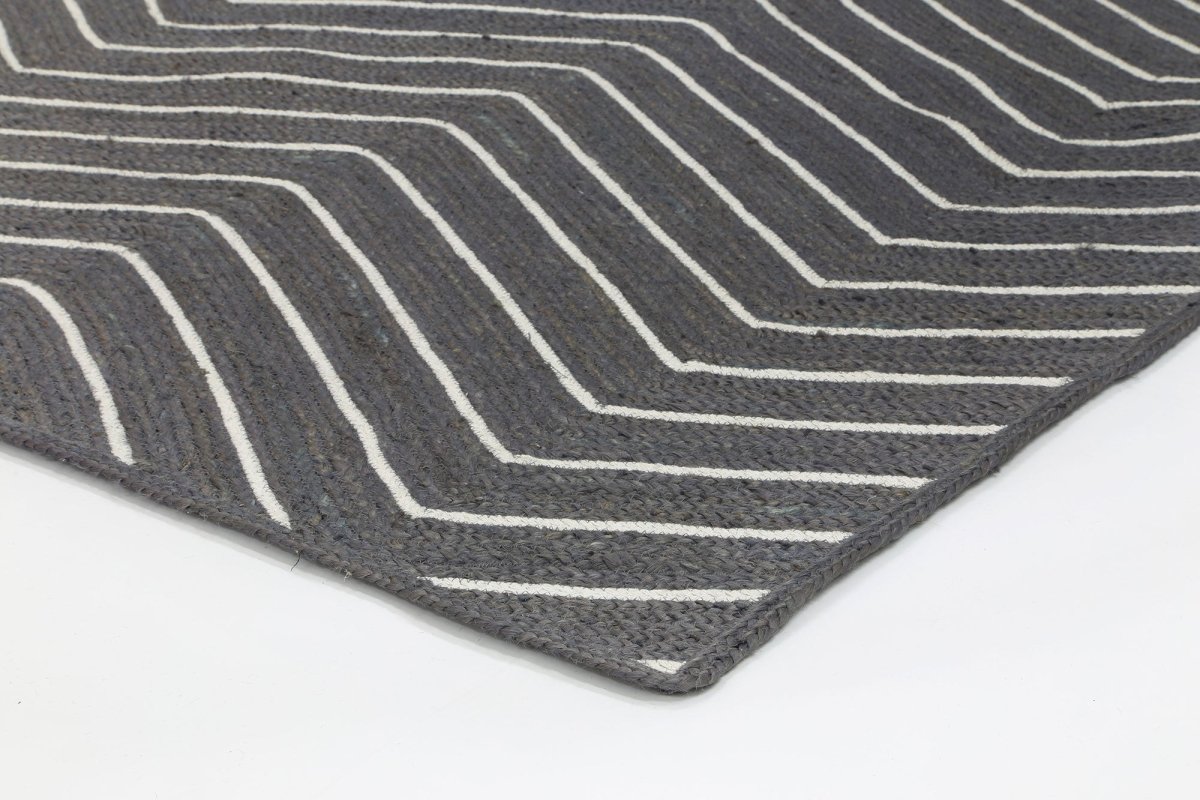 Glamour Grey Chevron Rug