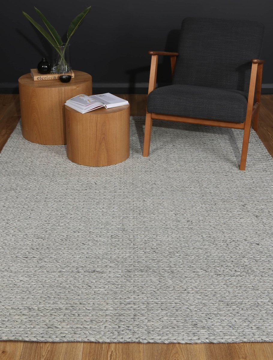 Grace Cue Grey Wool Blend Rug