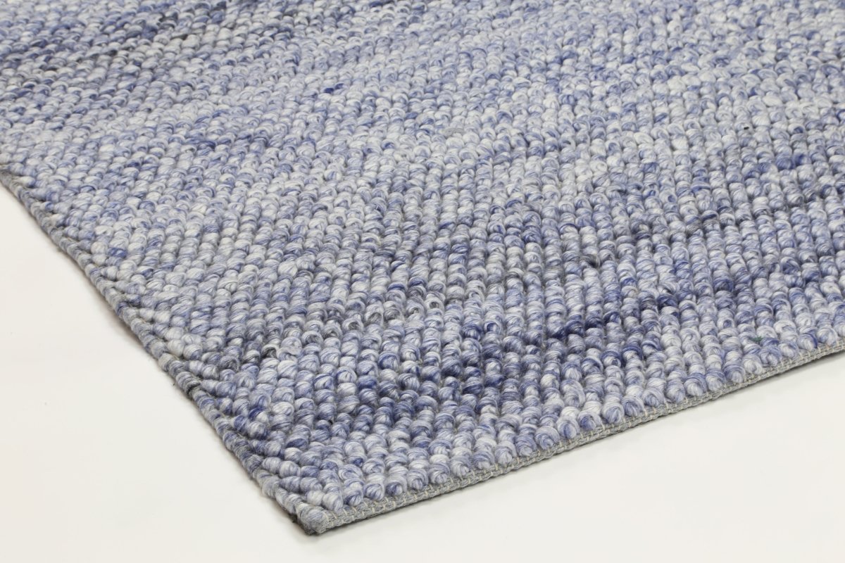 Grace Loopy Blue Wool Blend Rug