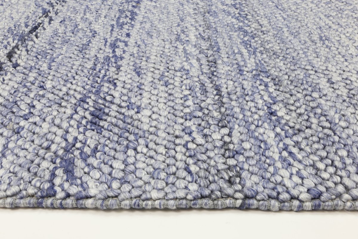 Grace Loopy Blue Wool Blend Rug