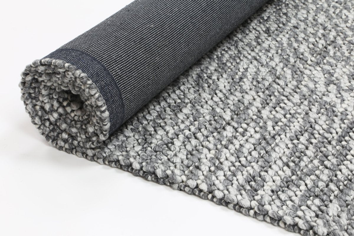 Grace Loopy Charcoal Wool Blend Rug