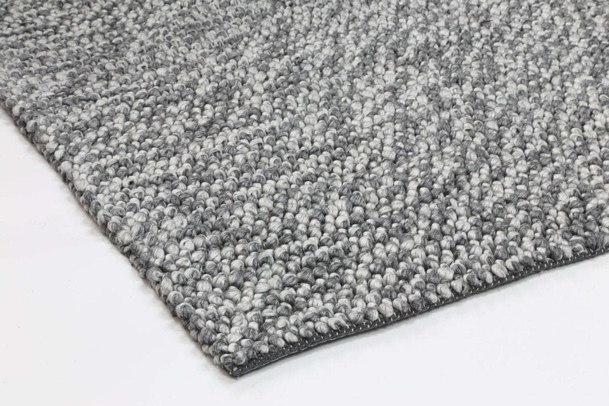 Grace Loopy Charcoal Wool Blend Rug