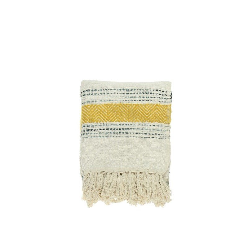 Gretel Mustard Throw 125x150cm THROWS | Ruggy