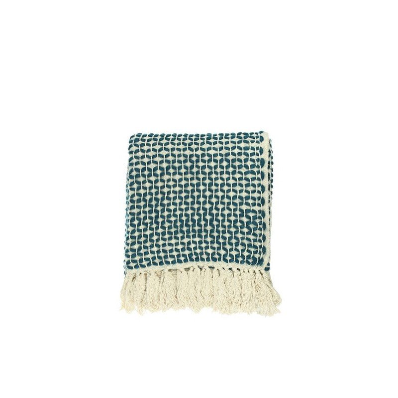 Heidi Knit Teale Blue Throw 125x150cm THROWS | Ruggy