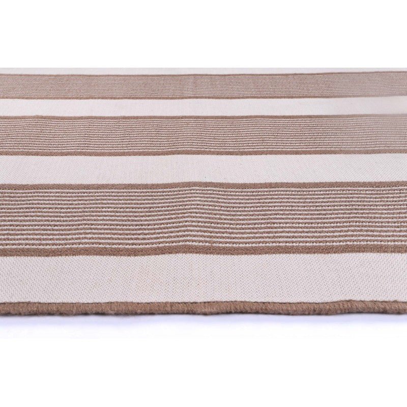 Indigo Taupe Stripe Indoor Outdoor Rug