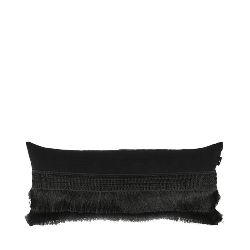 Joy Long Black Cushion 70x30cm CUSHIONS > Cotton_Linen | Ruggy