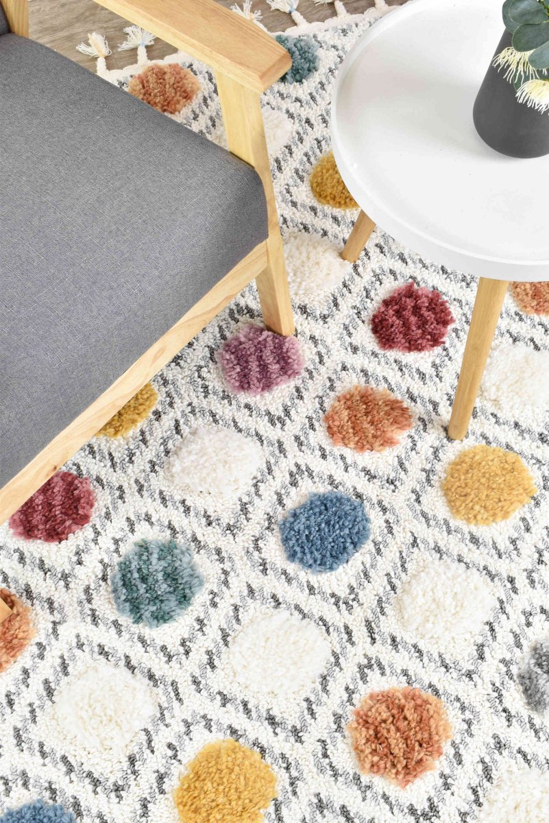 Karri Polka Dots Shaggy Rug